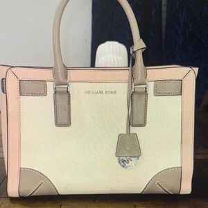 Michael Kors Blush and Cream Satchel